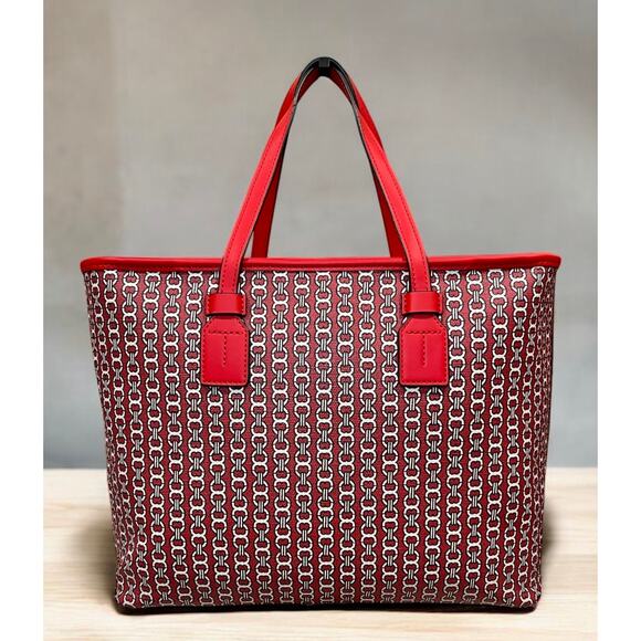 Tory Burch Gemini Link Canvas Small Tote Shoulder Bag - Picture 4 of 12